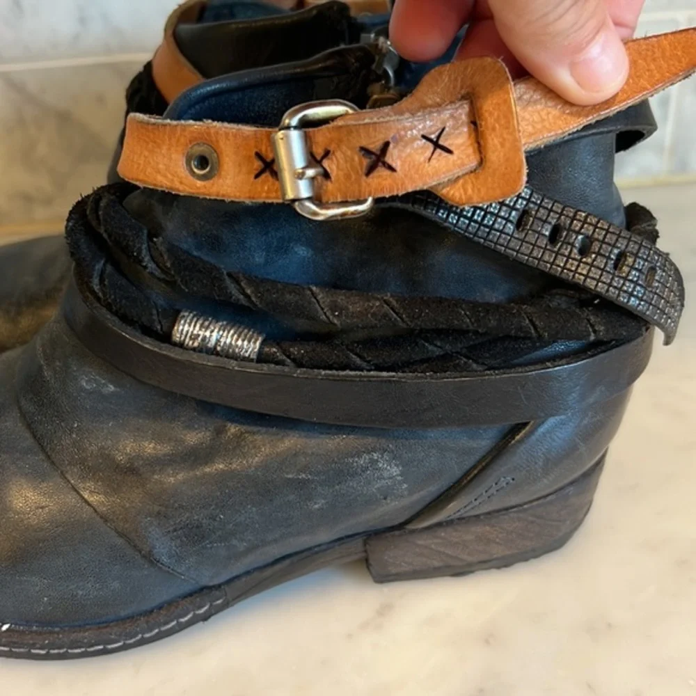 A.S.98 Black Ankle‎ Bootie Sz 36/6